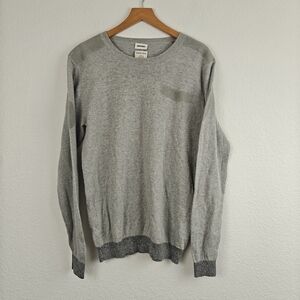 Diesel Grey Patchwork Sweater Mens Small Cotton Wool Streetwear Knit Pullover